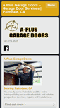 Mobile Screenshot of aplusgaragedoorsav.com